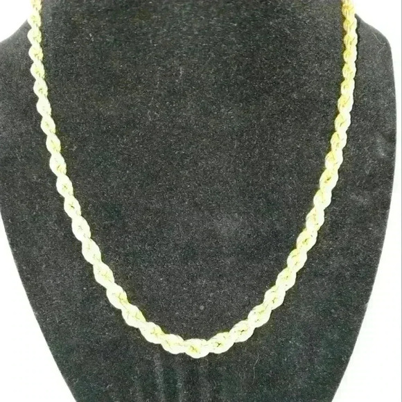 925 rope chain 14k overlay 18 inches - Picture 1 of 2